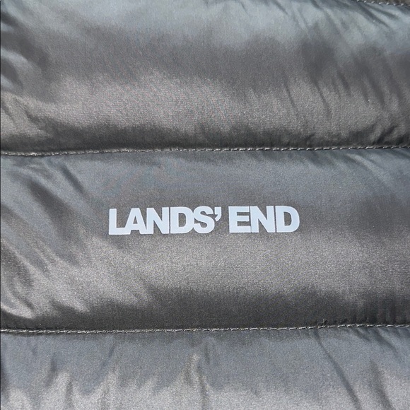 Lands' End Puffer Men’s Black 600 Down Rating Puffer Jacket Size L *LIKE NEW* - Picture 6 of 10